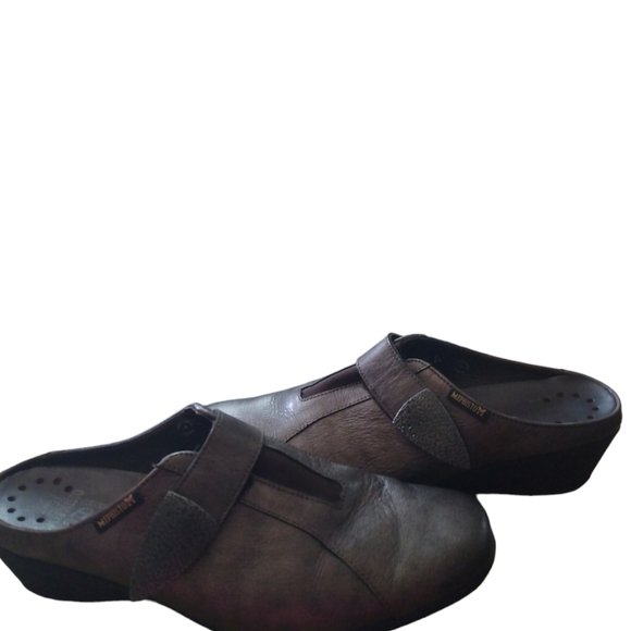 Mephisto Metallic Air Jet Heeled Mule Shoes 8.5 - Picture 3 of 11